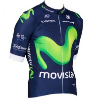 2016 Movistar Fahrradbekleidung Kurzarm Radtrikot