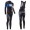 2016 Orbea Pro Damen Schwarz-Blau Fahrradbekleidung Satz Radtrikot Langarm+Lang Trägerhose