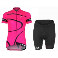 2016 Pinarello MIRA Rose Damen Fahrradbekleidung Satz Radtrikot Kurzarm+Kurz Radhose