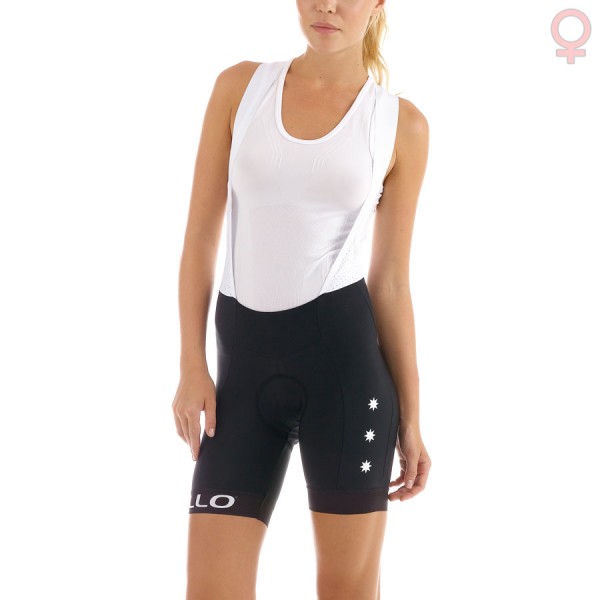 2016 Pinarello Kurz Trägerhose schwarz Damen