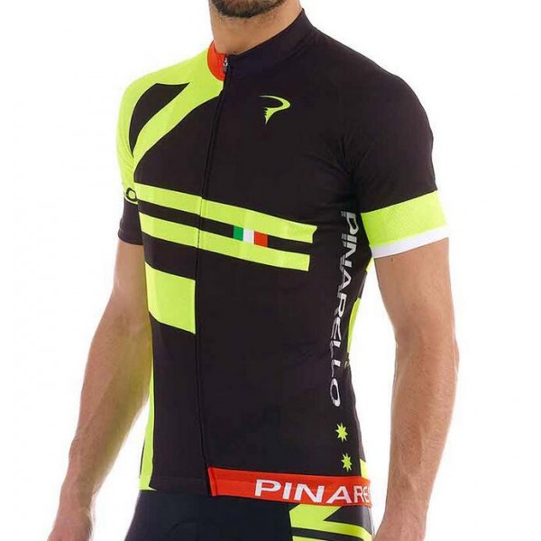 2016 Pinarello Fahrradbekleidung Kurzarm Radtrikot schwarz gelb
