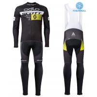 2016 Scott ODLO Team Schwarz thermisch Fahrradbekleidung Satz Radtrikot Langarm+Lang Trägerhose