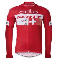 2016 Scott ODLO Team Rot Radtrikot Langarm