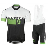 2016 Scott RC Grün Fahrradbekleidung Satz Fahrradtrikot Kurzarm Trikot und Kurz Trägerhose