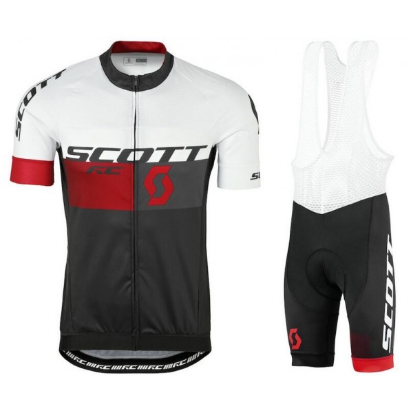 2016 Scott RC rot Fahrradbekleidung Satz Fahrradtrikot Kurzarm Trikot und Kurz Trägerhose