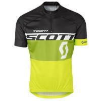 2016 Scott schwarz Grün gelb Radtrikot Kurzarm