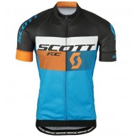 2016 Scott RC schwarz gelb blau Radtrikot Kurzarm