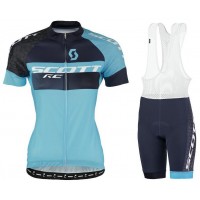 2016 Scott RC Pro Tec rayon de miel schwarz blau Damens Fahrradbekleidung Satz Fahrradtrikot Kurzarm Trikot und Kurz Tr