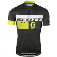 2016 Scott RC schwarz gelb Radtrikot Kurzarm