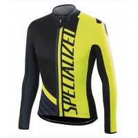 2016 Specialized Pro Team SZK Schwarz-Grün Fluo Radtrikot Langarm