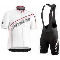 2016 Specialized SL Expert blanc Fahrradbekleidung Satz Fahrradtrikot Kurzarm Trikot und Kurz Trägerhose