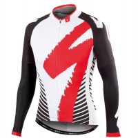 2016 Specialized Team LS Weiß-Rot Radtrikot Langarm