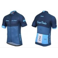 2016 Strava Radtrikot Kurzarm blau