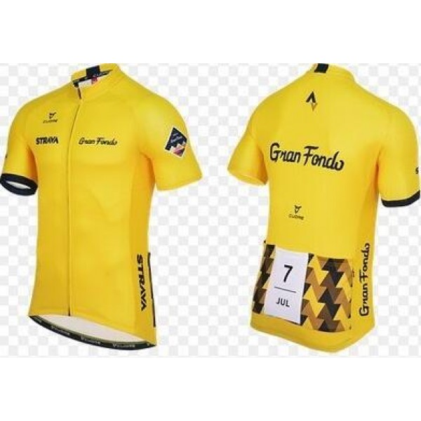 2016 Strava Radtrikot Kurzarm gelb