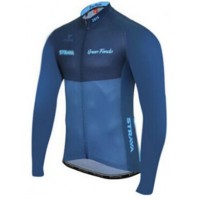 2016 Strava Fahrradtrikot Langarm blau