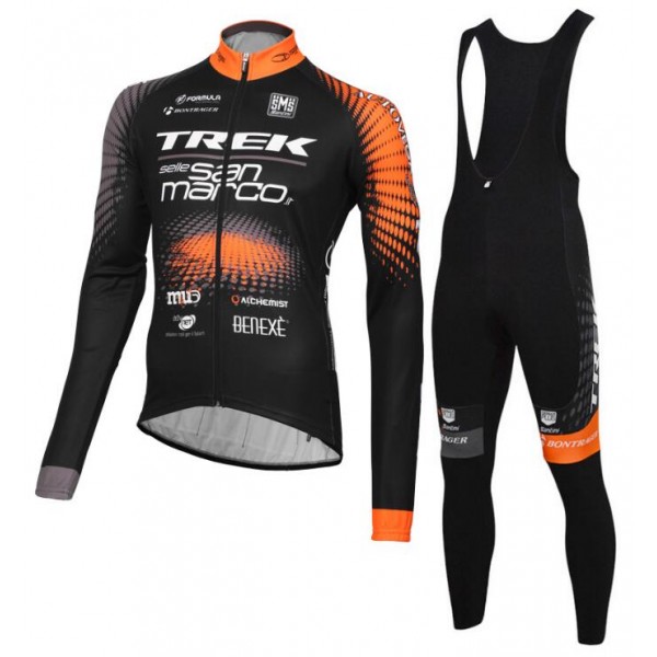2016 Trek Selle San Marco Fahrradbekleidung Radtrikot Satz Langarm und Lange Trägerhose