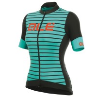 2017 Damen Ale R-EV1 Marina Radtrikot Kurzarm Schwarz Light Blau