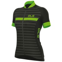 2017 Damen Ale Excel Riviera Radtrikot Kurzarm Schwarz Grün