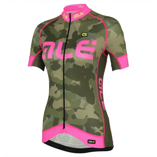 2017 Damen Ale Graphics PRR Camo Grün-Rose Radtrikot Kurzarm 2017 Damen Ale Graphics PRR Camo Grün-Rose Radtrikot Kurzarm