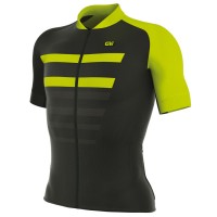 2017 Ale PRR 2.0 Piuma Radtrikot Kurzarm Schwarz Gelb Fluo