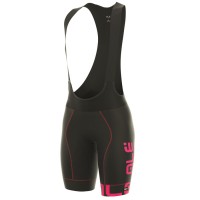 2017 Damen Ale PRR Nominal Kurz Trägerhose Schwarz Pink Fluo
