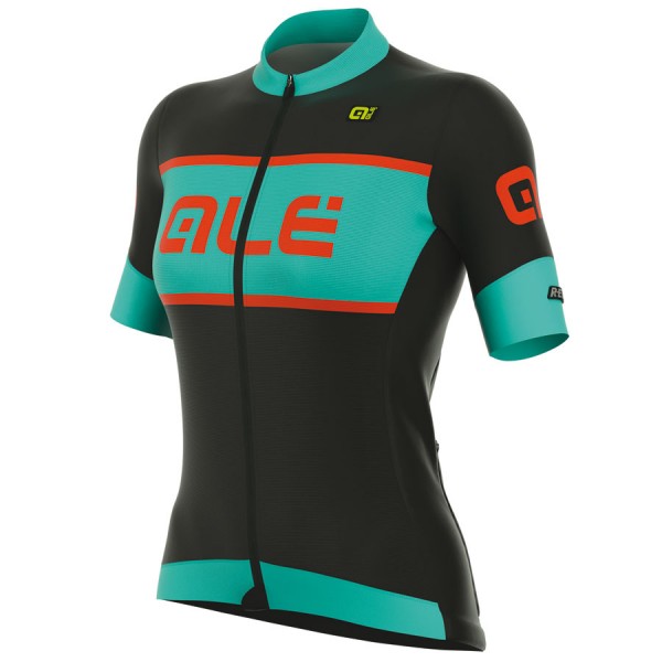 2017 Damen Ale R-EV1 Master Radtrikot Kurzarm Schwarz Light Blau