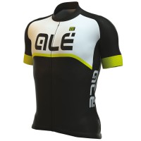 2017 Ale Graphics Excel Veloce Radtrikot Kurzarm Schwarz Gelb Fluo