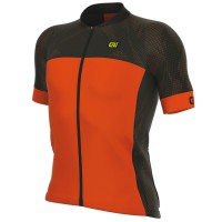 2017 Ale Formula 1.0 Ultimate Radtrikot Kurzarm Schwarz Orange Fluo