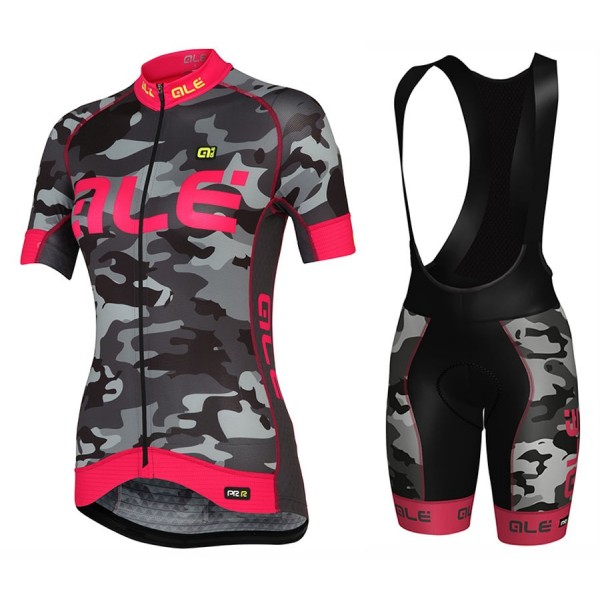 2017 Damen Ale Graphics PRR Camo Schwarz-Rose Fahrradbekleidung Satz Radtrikot Kurzarm+Kurz Trägerhose 2017 Damen Ale Graphics PRR Camo Schwarz-Rose Fahrradbekleidung Satz Radtrikot Kurzarm+Kurz Trägerhose
