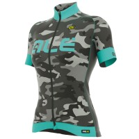 2017 Damen Ale Graphics PRR Camo Radtrikot Kurzarm Light Blau