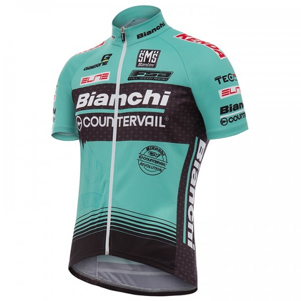2017 Bianchi Countervail Radtrikot Kurzarm Grün