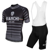 Bianchi Milano 2017 Fahrradbekleidung Satz Radtrikot Kurzarm+Kurz Trägerhose A4
