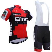 BMC 2017 Proteam Fahrradbekleidung Satz Radtrikot Kurzarm+Kurz Trägerhose