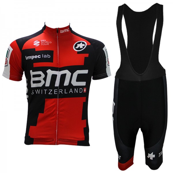 2017 BMC Racing Fahrradbekleidung Satz Radtrikot Kurzarm+Kurz Trägerhose Outlet