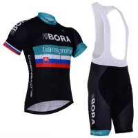 2017 BORA Hansgrohe SLOVAKIA Fahrradbekleidung Satz Radtrikot Kurzarm+Kurz Trägerhose