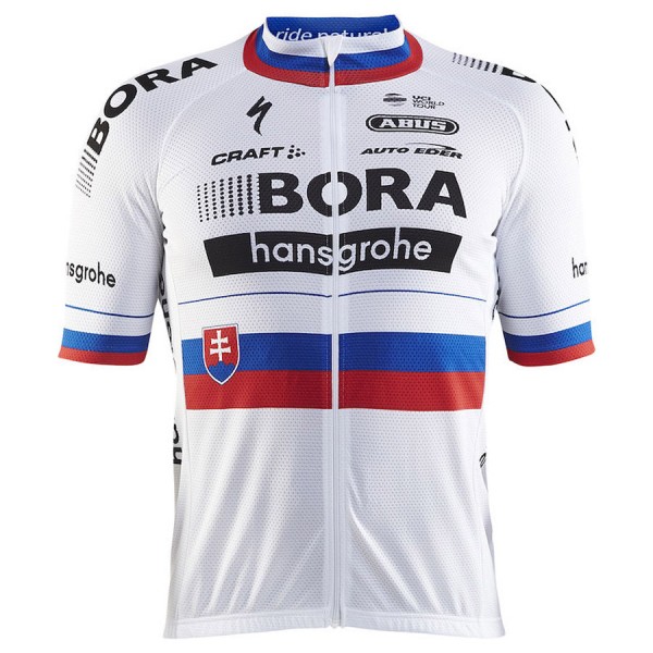 BORA Hansgrohe Pro Team 2017 Champion Slovaque Radtrikot Kurzarm