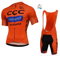 2017 CCC Sprandi Race Fahrradbekleidung Satz Radtrikot Kurzarm+Kurz Trägerhose