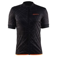 Craft Reel Graphic Axeon 2017 Radtrikot Kurzarm Schwarz Orange