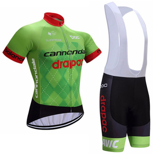 2017 Cannondale Drapac Fahrradbekleidung Satz Radtrikot Kurzarm+Kurz Trägerhose