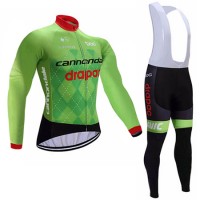 2017 Cannondale Drapac Fahrradbekleidung Satz Radtrikot Langarm+Lang Trägerhose