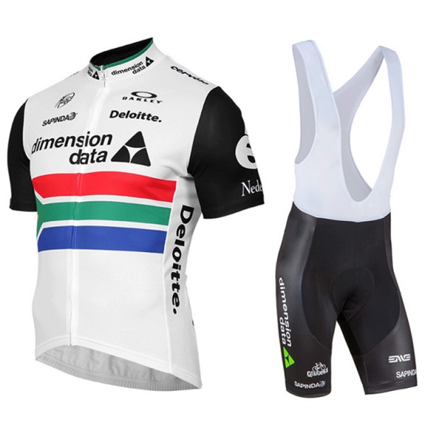 DIMENSION DATA 2017 South African Fahrradbekleidung Satz Radtrikot Kurzarm+Kurz Trägerhose