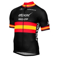 ETIXX-QUICK STEP 2017 Schwarz Rot Gelb Radtrikot Kurzarm