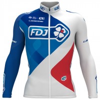 FDJ Pro 2017 Weiß Radtrikot Langarm