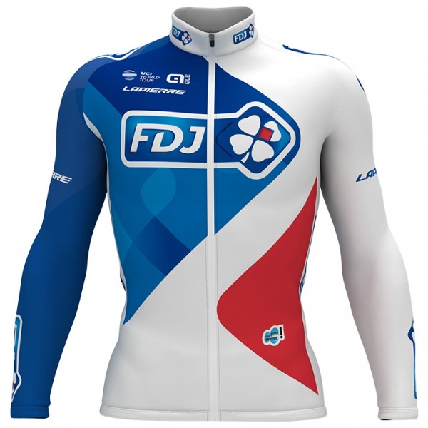 FDJ Pro 2017 Weiß Radtrikot Langarm