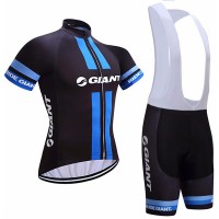 2017 Giant Fahrradbekleidung Satz Radtrikot Kurzarm+Kurz Trägerhose Schwarz