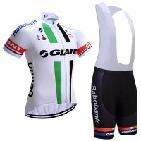 2017 Giant Fahrradbekleidung Satz Radtrikot Kurzarm+Kurz Trägerhose Weiß