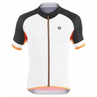 2017 Giordana Silber Line Weiß-Noir-orange Radtrikot Kurzarm