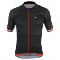 2017 Giordana Silber Line Schwarz-Rot Radtrikot Kurzarm