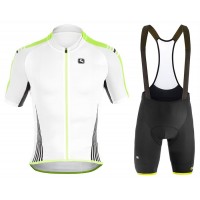 2017 Giordana Sahara Weiß-Vert Fahrradbekleidung Satz Radtrikot Kurzarm+Kurz Trägerhose