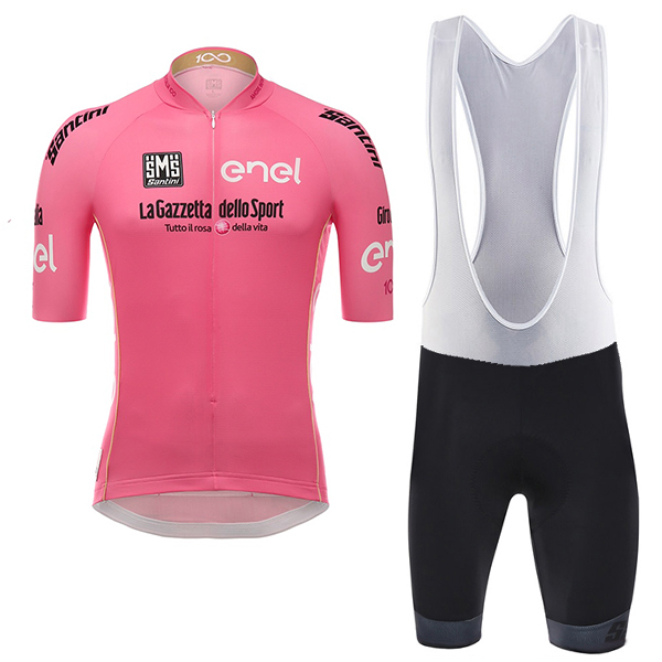 Giro d'Italia 2017 Rose Fahrradbekleidung Satz Radtrikot Kurzarm+Kurz Trägerhose Giro d'Italia 2017 Rose Fahrradbekleidung Satz Radtrikot Kurzarm+Kurz Trägerhose